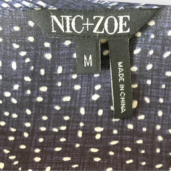 Nic+Zoe | EUC Women’s Blue and White Abstract Printed Tunic Size M - Picture 4 of 7